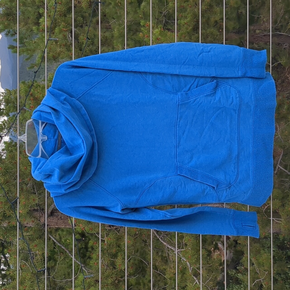 Ll Bean Blue Cowl Neck Sweatshirt